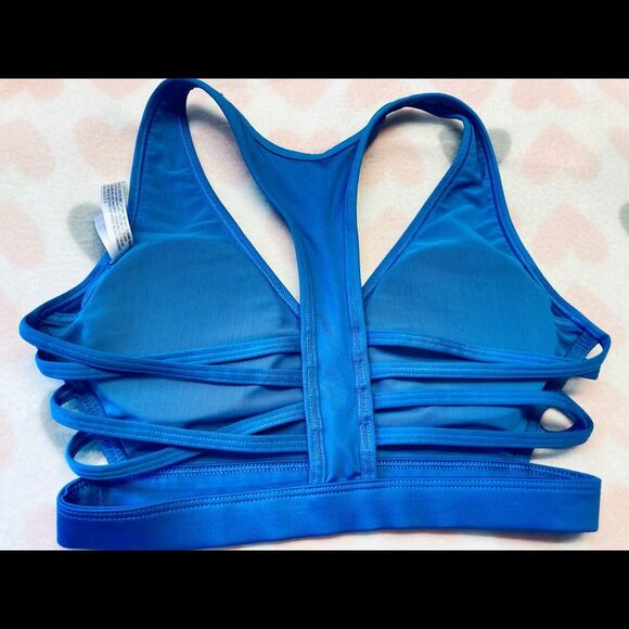 Victoria SPORT Caged Blue Padded Sports Bra XS - Picture 1 of 6